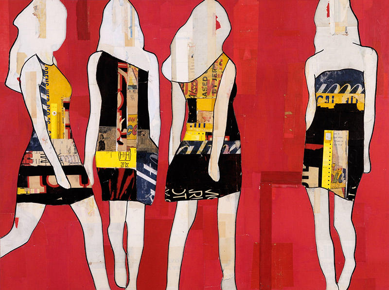 mixed media on panel, 36 x 48 inches, 150329