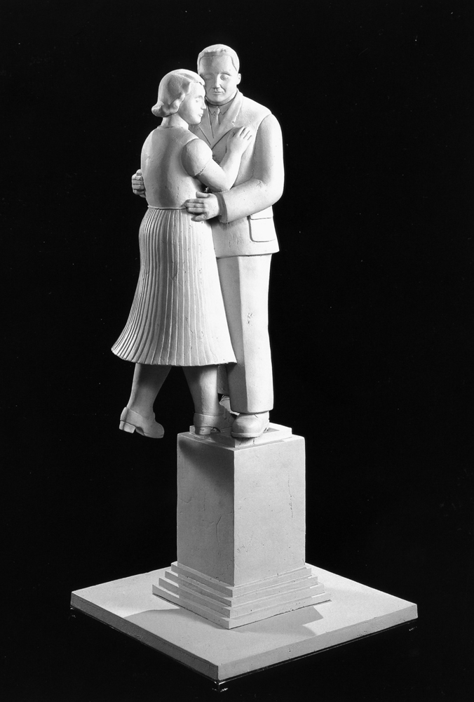 Moonlight, from the group On the Edge 2001-2003, painted bronze, edition of 3