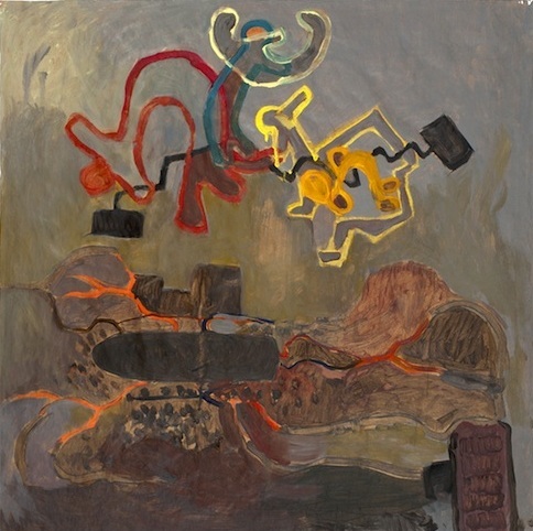 2010, acrylic on paper, 23 1/2" x 23"