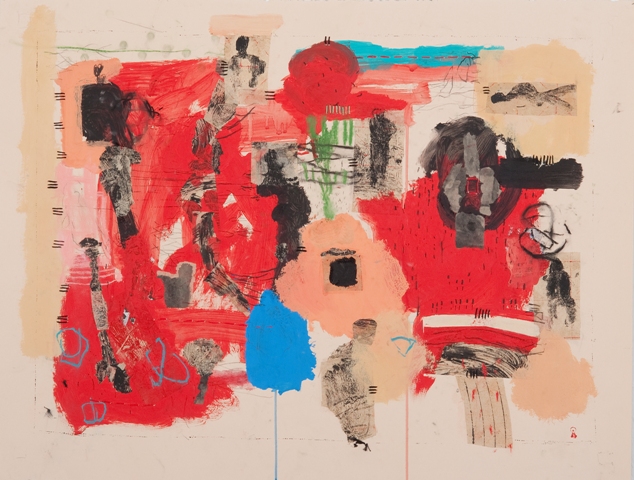 2012, mixed media on paper, 22" x 30"