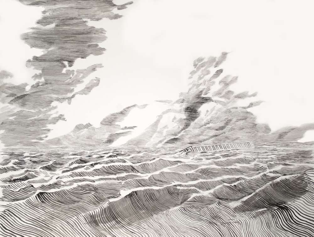 ink on paper, 12" x 16", 2013