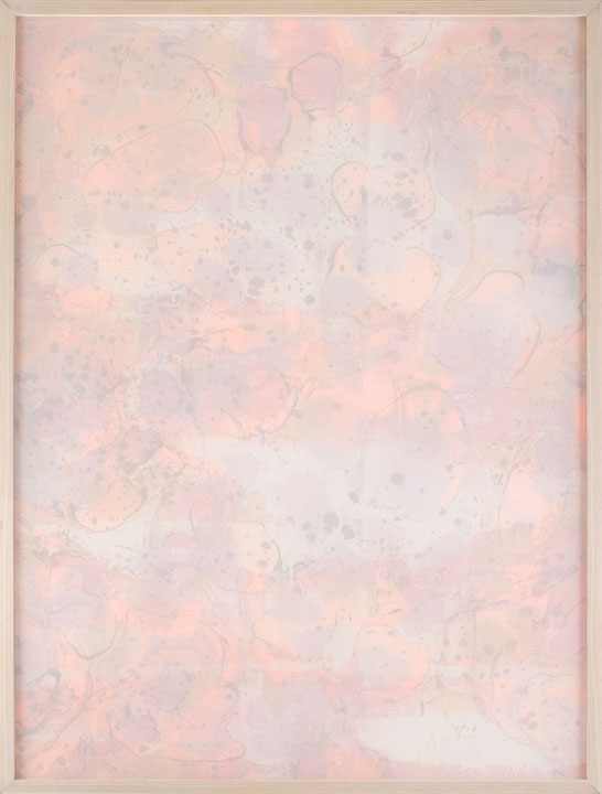 2016, Silk, acrylic on paper mounted to foam board, aluminum and extruded PVC, 48" x 36"