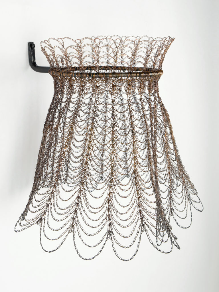 Tracy Krumm, Collared (Choker) (Alternative view), crocheted and fabricated metal - 15 x 18 inches