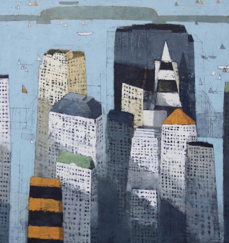 oil on canvas, 57 x 54 inches