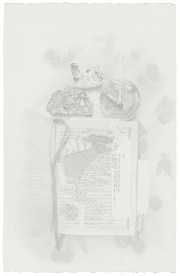 Graphite on paper, 22 x 14 inches.