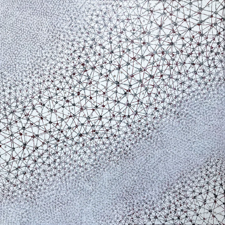 ink and pen on clayboard, 30" x 30", 2018
