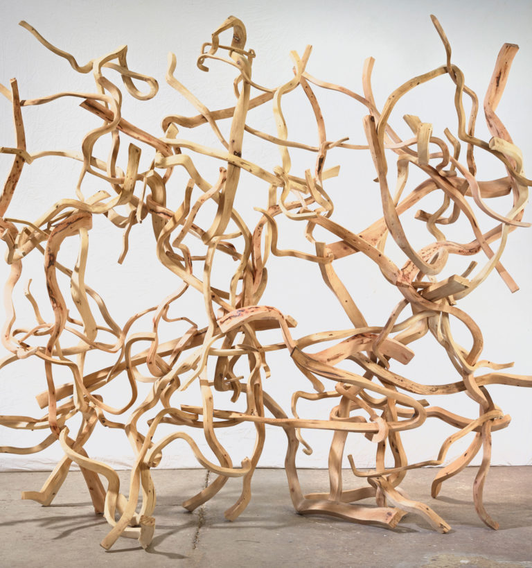 2019, wood, 96 x 168 in.