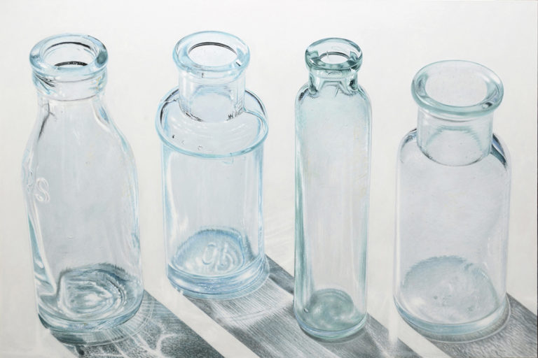 Four Clear Bottles