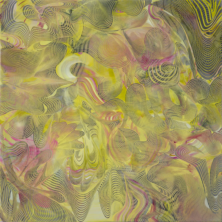 acrylic & metallic paint on panel, 48 x 48 inches, 2020-21