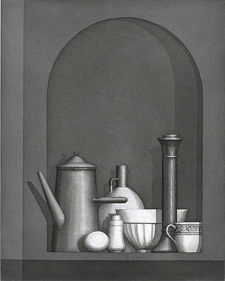 1996. Aquatint with hard ground etching.
Image size: 19¾ x 16"; paper size: 30 x 24". Edition 25.