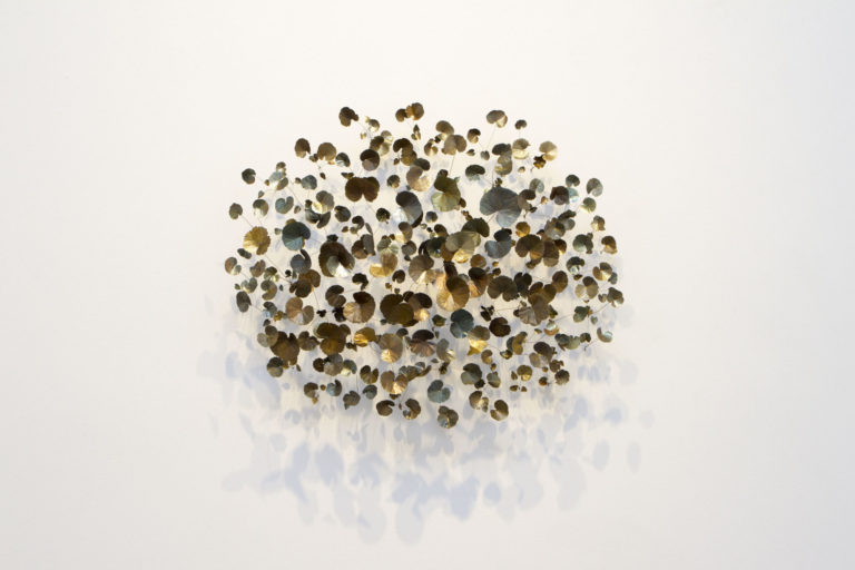 patinated and waxed brass, 31 x 25 x 9 inches