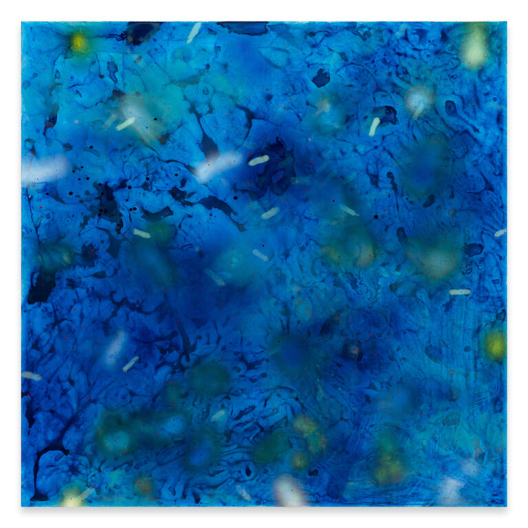 2008, oil, acrylic, metal flake, and resin on aluminum, 48 x 48 inches; 
@ 2021 Estate of Peter Alexander