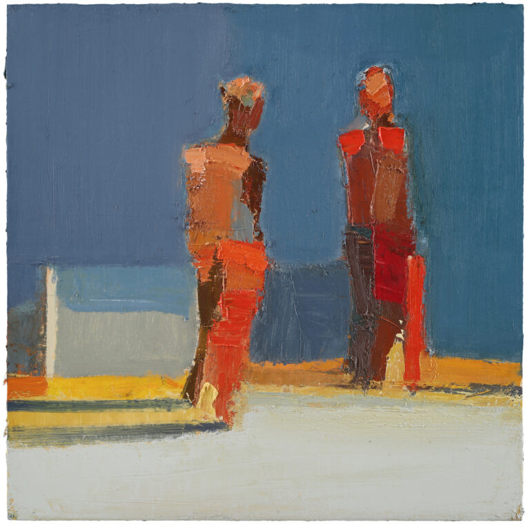 Sandy Ostrau | Sharing, Pause, 2021 | Oil on panel | 20 x 20 inches