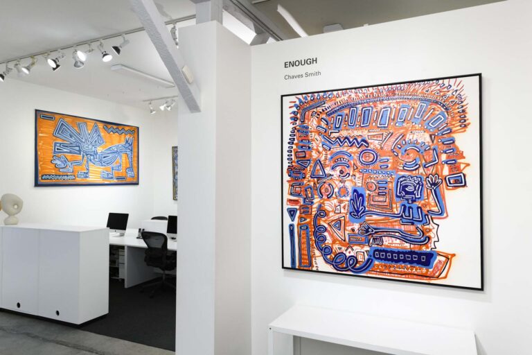 Gallery view from "Enough" a solo exhibition by Chaves Smith at Slate Contemporary. On view from October 31 through December 28, 2022