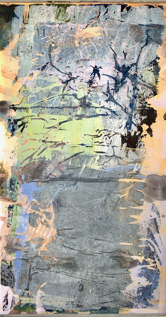 acrylic on fabric banner, 58.25” x 31.5”