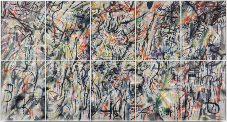 Julie Mehretu, 'This Manifestation of Historical Restlessness,' 2022, 10-panel etching/aquatint from 50 plates, 93 1/2 x 173 1/8 inches, edition of 28