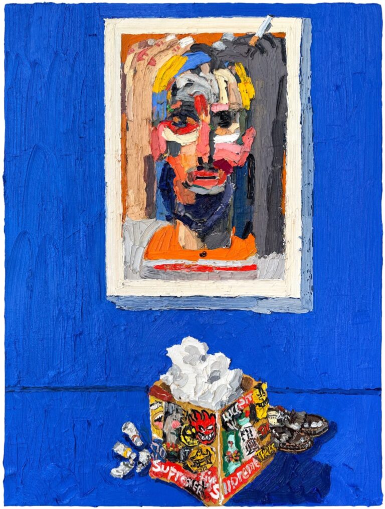 Portrait and Studio Floor, 2023 | Oil on canvas | 48 x 36 inches