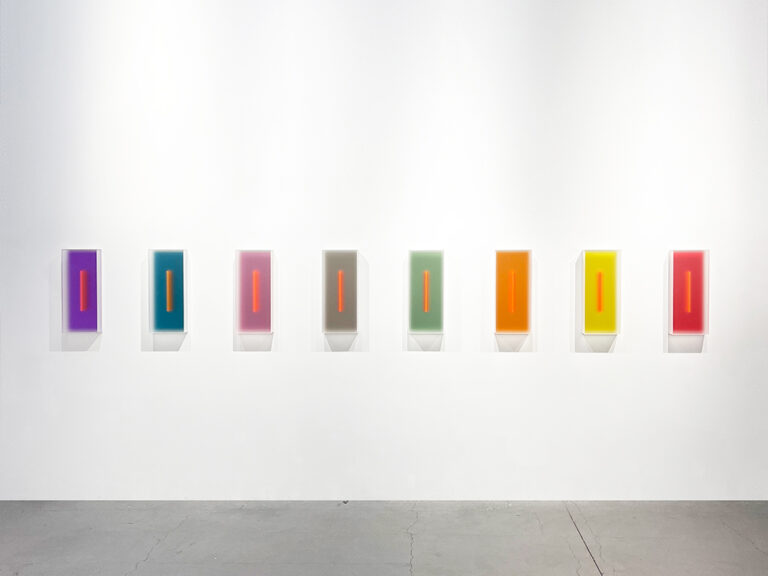 Casper Brindle, "Light Glyphs," 2023, pigmented acrylic, 23 x 10 inches (each)