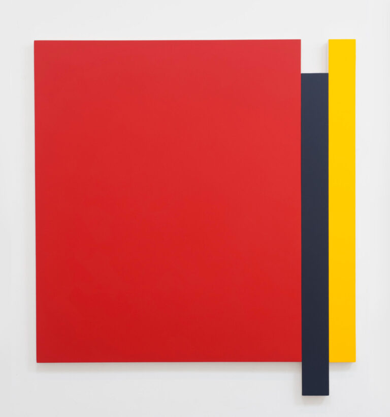Double Edge – red, blue, yellow, 2007, acrylic on canvas over panel