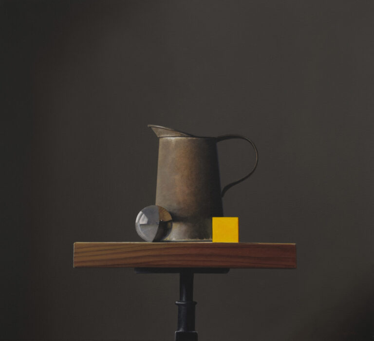 Still Life with Yellow Square, 2023 | Acrylic on canvas | 22 x 24 inches