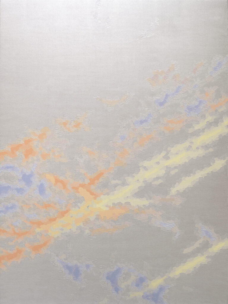 Elaine Coombs, Prismatic (pearl), acrylic on panel, 48 x 36 inches