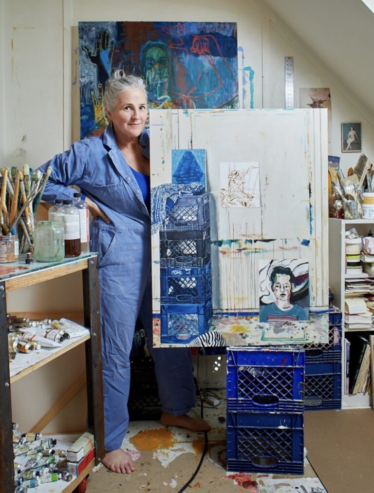 Jean Pettigrew Whelan in her studio