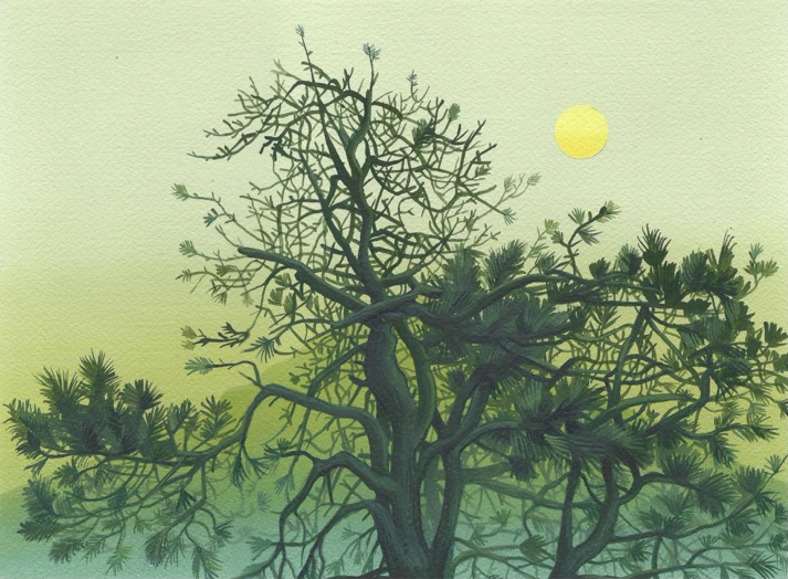 2024, acrylic on Arches watercolor paper, 11 ¾ x 8 ½ inches