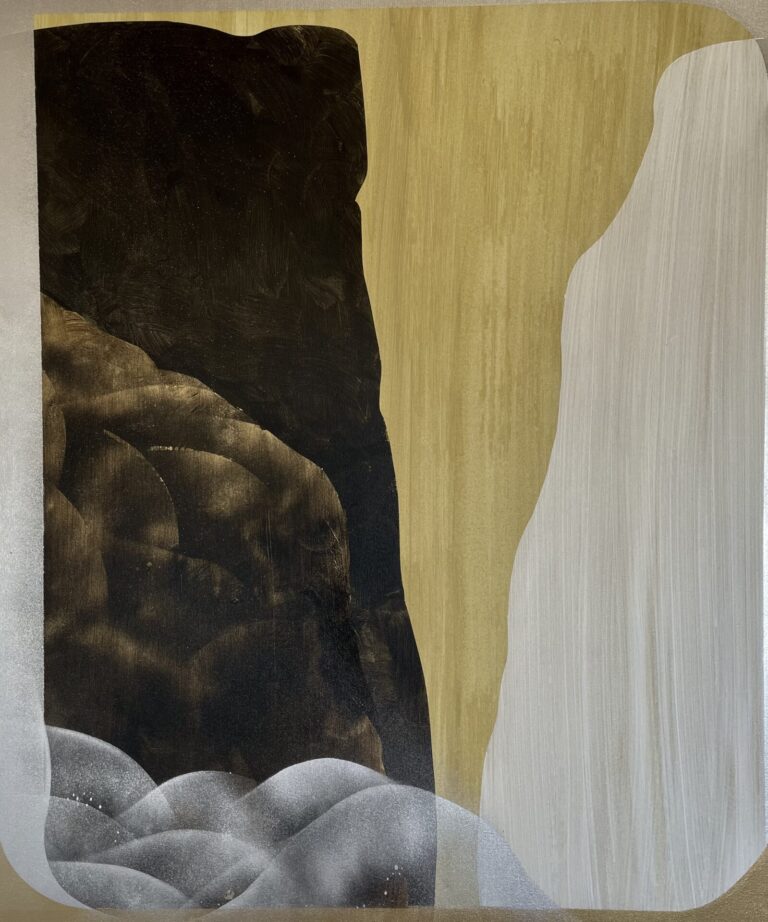 Kim Manfredi, Embodied Knowledge 1, 2025, Oil enamel on canvas, 48x40