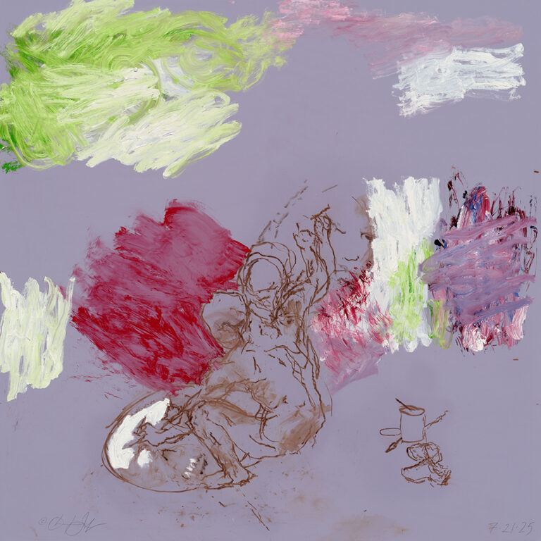 2025, oil on canvas, 61 x 61 inches