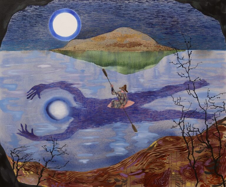 Melanie Daniel, "From Prow to Wake, Water Unbroken", 2025 Oil on canvas, 37.5 x 45.25 inches