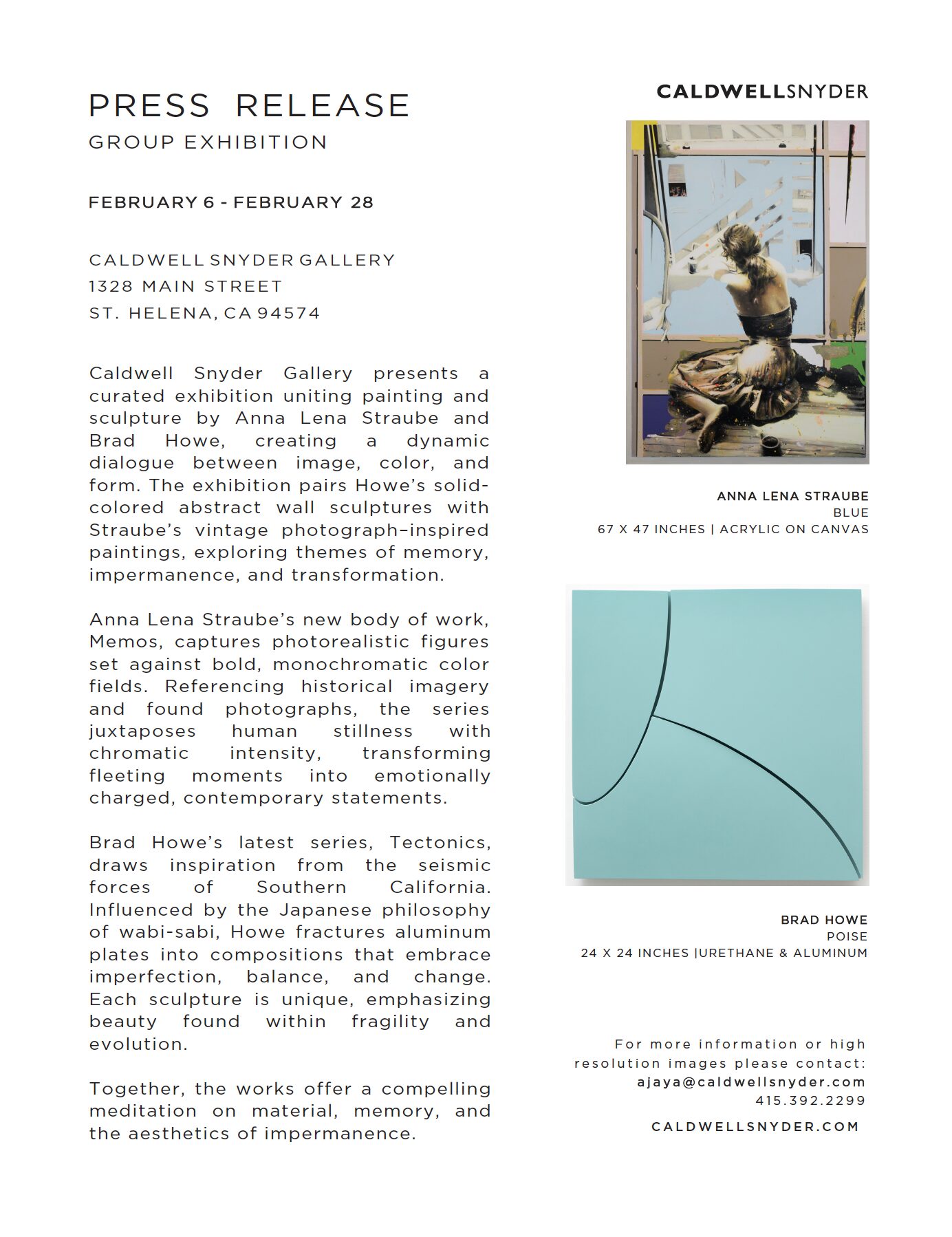 Group Exhibition | Anna Lena Straube & Brad Howe