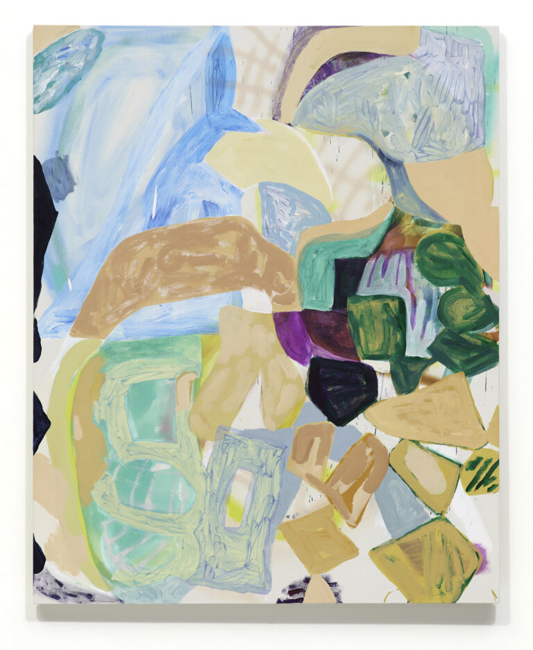 Jen Garrido, I Trust My Clear Perceptions, 2026. Acrylic and acrylic spray paint on canvas, 52 x 42 in.